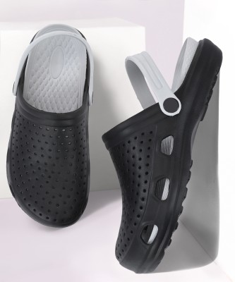 Nobelite Men Clogs(Black, Grey , 7)