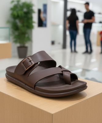 Lehar Soft and Comfortable Orthopedic Pain Relief Men Sandals(Brown , 6)