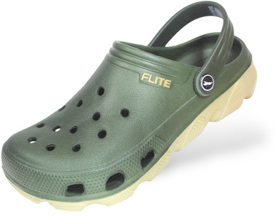 FLITE Men Clogs(Khaki , 10)