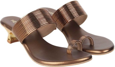 METRO Women Heels(Gold , 7)