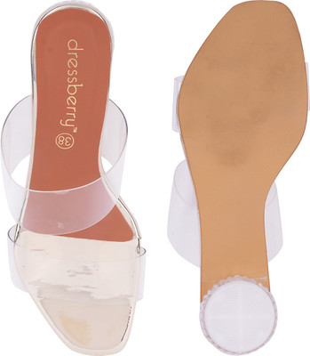 Dressberry Women Heels(Silver , 3)