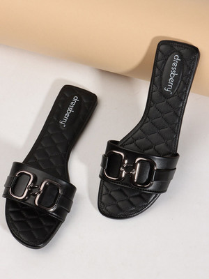 Dressberry Women Flats(Black , 6)