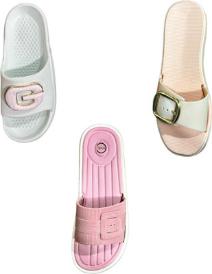 strivox Women Flip Flops(Multicolor , 5)