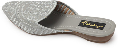 SHOKIYA Women Flats(Grey , 8)