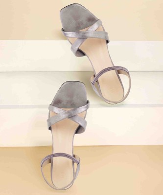 MOCHI Women Heels(Grey , 4)