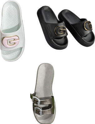 strivox Women Flip Flops(Multicolor , 8)