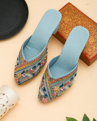 Gerief Women Heels(Blue , 6)