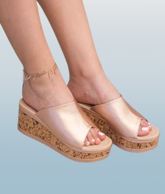 UUNDA Fashion Women Wedges(Gold , 6)