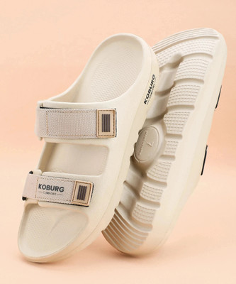 Koburg Nexa Men's Sandals| Comfortable | Extra Soft Slide| Lightweight |EVA Sole KF-464 Men Sandals(Beige , 12)