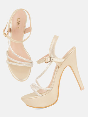 LAVIE Women Heels(Gold , 3)