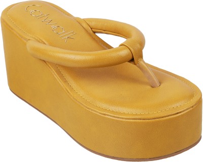 Catwalk Women Heels(Yellow , 7)