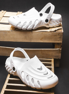 BERSACHE Men Clogs(White , 7)