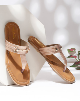 VALIOSAA Women Flats(Brown , 8)