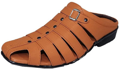 RURAL CRAFT Men Sandals(Tan , 10)