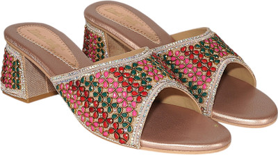HAUTE WALK Women Heels(Multicolor , 5)