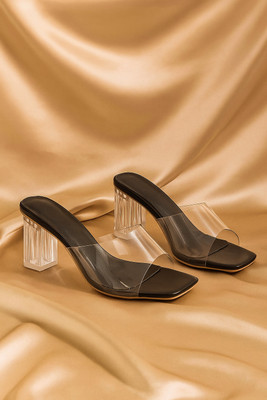 MODRIXFASHION Women Heels(Black , 5)