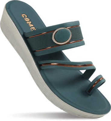 Comfro Women Heels(Green , 5)