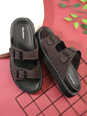 SAN FRISSCO Men Sandals(Brown, Black , 6)