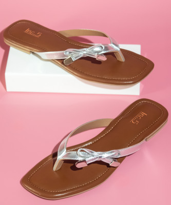 Inc.5 Women Flats(Silver , 3)