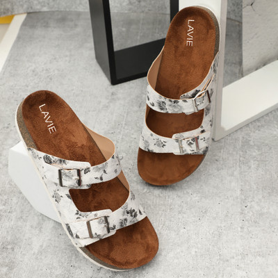 LAVIE Comfort and Adjustable Buckle Straps Premium Stylish Casual Women Flats(Multicolor , 4)