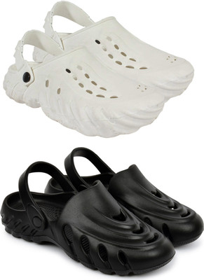 Golf Men Clogs(White, Black , 9)