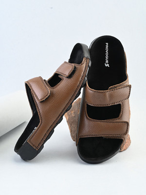 PROVOGUE Men Sandals(Brown , 8)