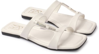 STEPIZIA Women Flats(White , 4)