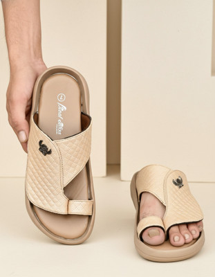 Real Bliss Men Slippers | Stylish Comfortable Chappal | Daily Casual And Ethnic Wear Men Sandals(Beige , 6)