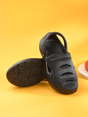 BIG FOX Retro Styles Corks Men Clogs(Black , 10)
