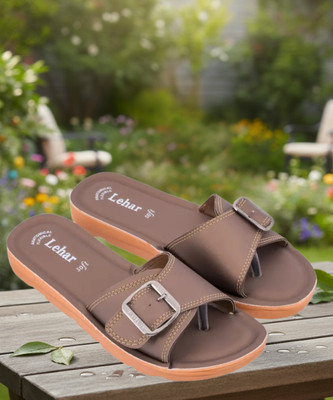 Lehar Soft and Comfortable Orthopedic Pain Relief Women Flats(Copper , 6)