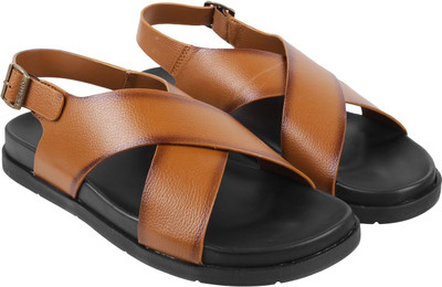 METRO Men Sandals(Tan , 7)