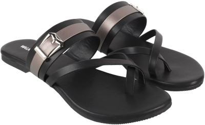 Walkway by Metro Women Flats(Black, Grey , 6)