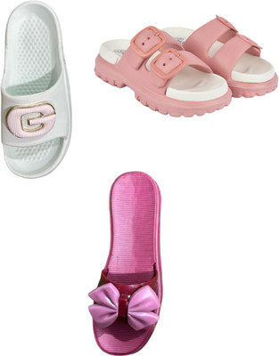 strivox Women Flip Flops(Multicolor , 8)