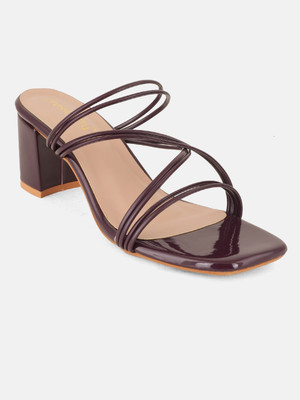 Dressberry Women Heels(Burgundy , 6)
