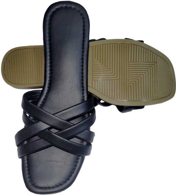 XiZUii Women Flats(Black , 5)