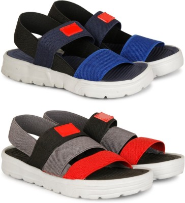 ARCHID Men Sandals(Blue, Grey , 4)