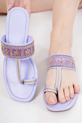 MAVTHA Women Flats(Purple , 4)