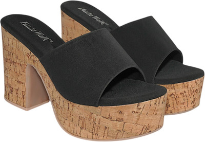 HAUTE WALK Women Heels(Black , 5)