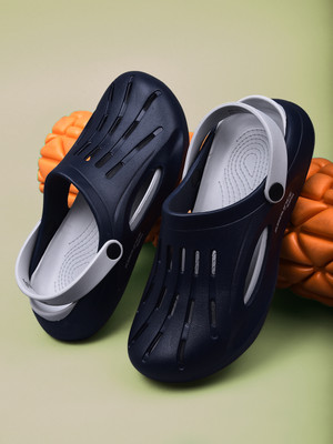 action ONTC-14 Men Clogs(Navy, Grey , 2)