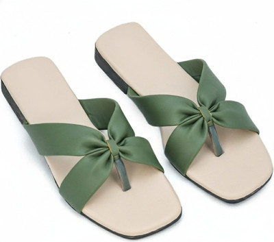 HooShoe Women Flats(Green , 4)