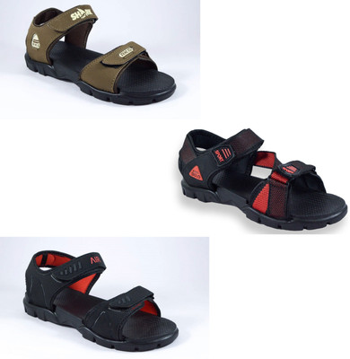 Classica Men Sandals(Brown, Black, Red, Black, Red , 6)