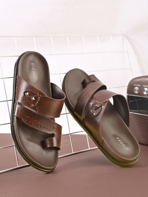 BIZORA Men Sandals(Brown , 10)