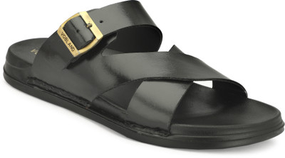 VOBLAND Men Sandals(Black , 9)