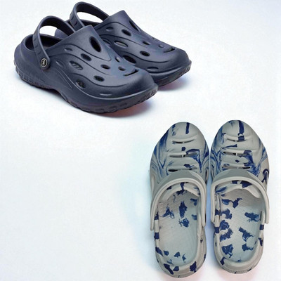 Monrav Men Clogs(Navy, Multicolor , 10)
