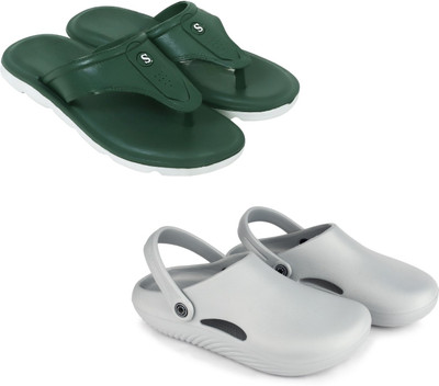 Vomoya Men Sandals(Green, Grey , 7)