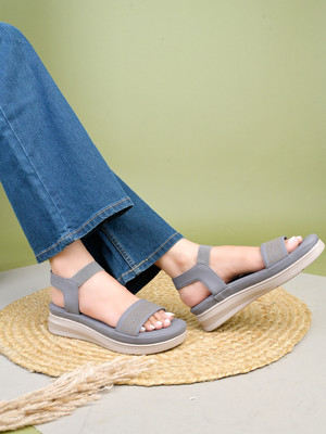 SHOETOPIA Women Heels(Grey , 4)