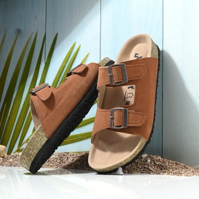 NEOVOGUE Men Sandals(Tan , 9)