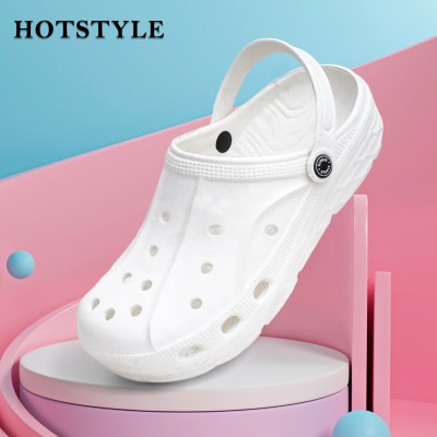 HOTSTYLE Men Clogs(White, White , 6)