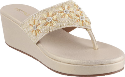 METRO Women Heels(Gold , 7)