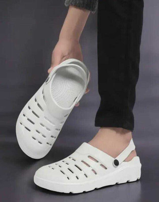 TWO SOFT Lightweight Comfortable Breathable Anti-Slip Water-Resistant Daily Wear Men Clogs(Grey , 7)